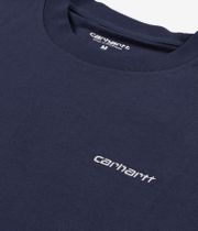 Carhartt WIP Script Embroidery T-Shirt (air force blue white)