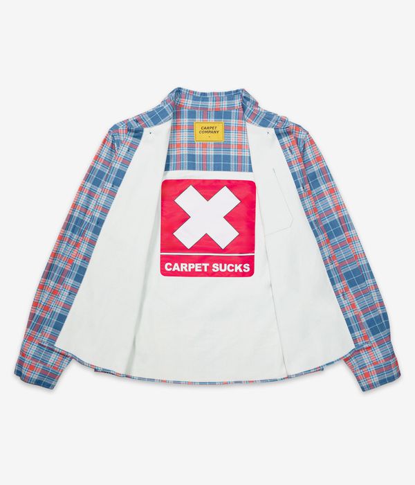 Carpet Company Plaid Denim Button-Up Shirt (baby blue)