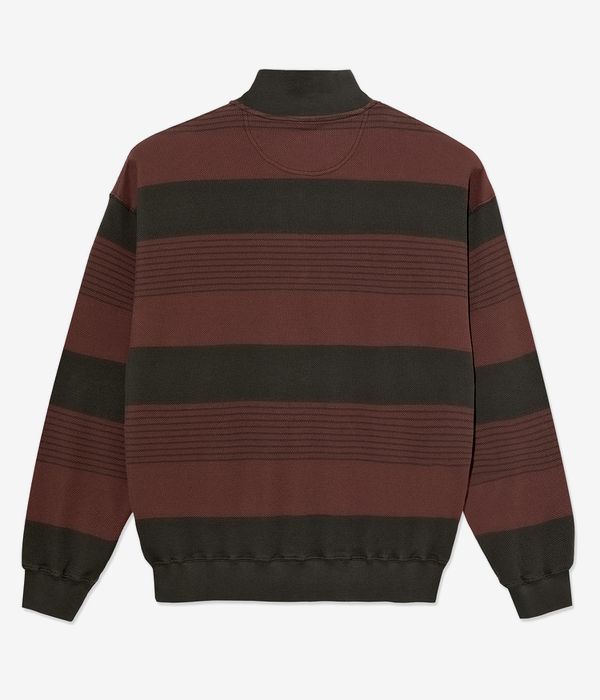 Polar Surf Half Zip Pique Sweatshirt (dirty black brownstone)