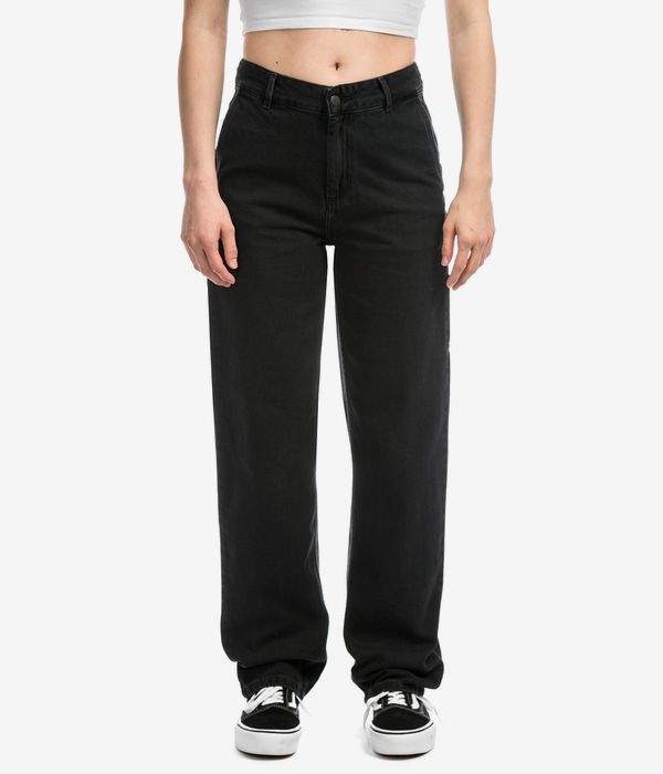 Carhartt WIP W' Pierce Pant Straight Jeans women (black stone washed)