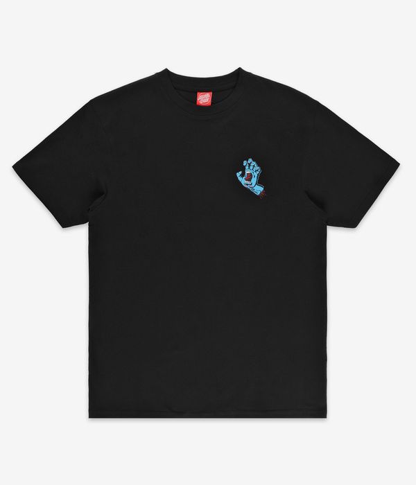 Shop Santa Cruz Screaming Hand Chest T-Shirt (black) online