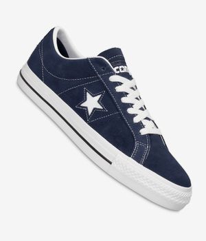 Converse CONS One Star Pro Classic Suede Shoes (navy white black)