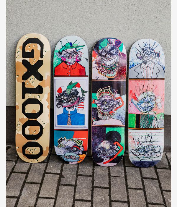 GX1000 OG Logo 8.25" Skateboard Deck (camo black)
