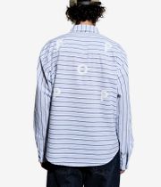 Pop Trading Company Striped Logo Camicia (white blue linen)
