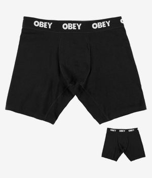Obey Established Work Boxershorts (black) 2er Pack