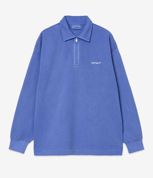 Carhartt WIP Piquè Script Felpa (wolfsbane white garment dyed)