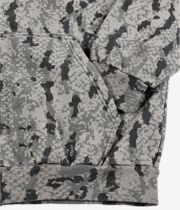 Butter Goods Lowland Camo Zip-Sweatshirt avec capuchon (washed black)