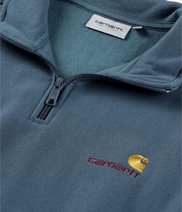 Carhartt WIP American Script Half Zip Sweater (office blue)