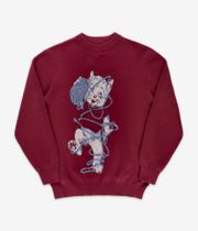 The Loose Company Cat Knitted Sweatshirt (bordeaux)