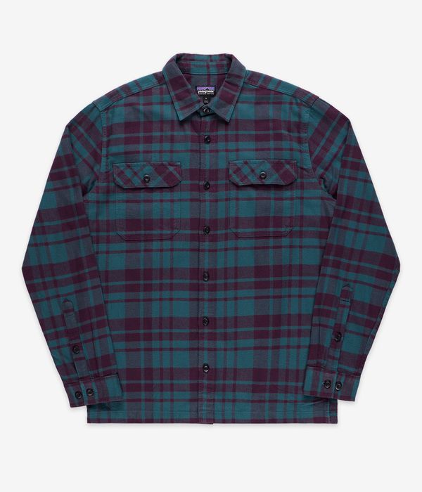 Patagonia Organic Cotton Fjord Flannel Camisa (ice caps belay blue)