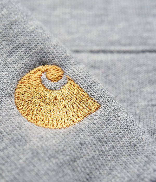 Carhartt WIP Chase Neck Zip Sweatshirt (grey heather gold)