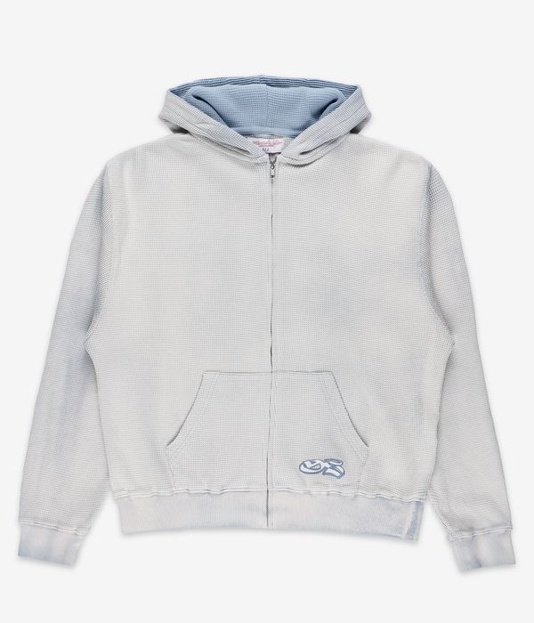 Yardsale Bleached Waffle Zip-Hoodie (blue)