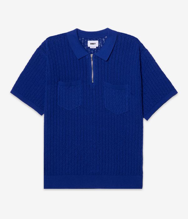 Obey Grant Quater Zip Sweatshirt (surf blue)
