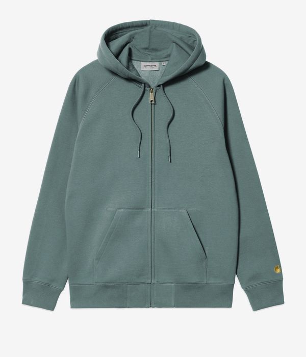 Carhartt WIP Chase Zip-Sweatshirt avec capuchon (silver pine gold)