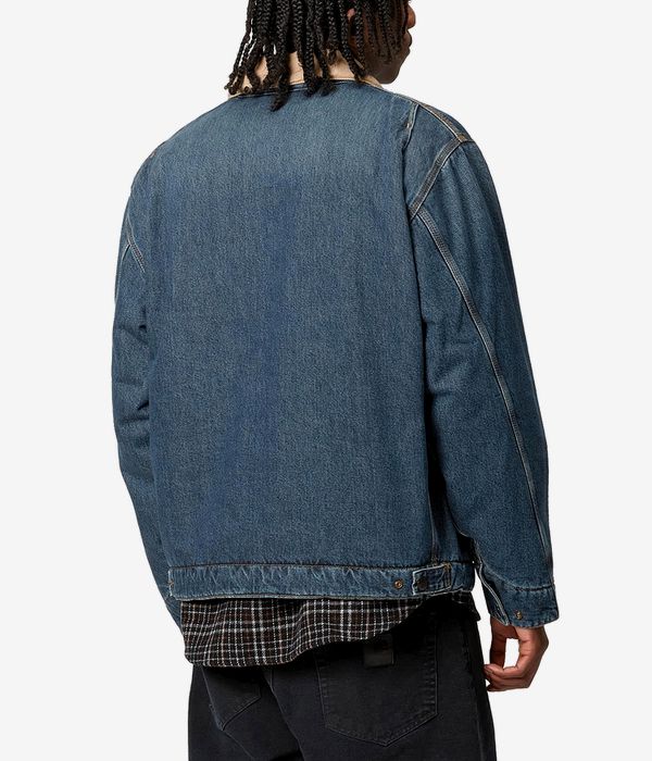Carhartt WIP OG Detroit Smith Veste (blue dusty h brown worn used was)