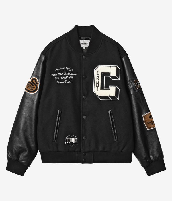 Carhartt WIP Brown Ducks Bomber Jacket (black black)