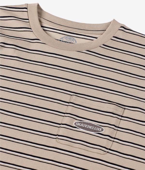 skatedeluxe Stripes Pocket Organic T-Shirt (beige)
