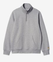 Carhartt WIP Chase Neck Zip Sweatshirt (grey heather gold)