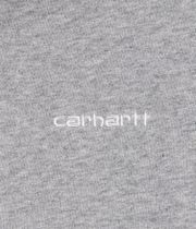 Carhartt WIP Script Embroidery Hoodie (grey heather white)