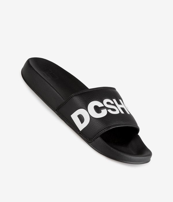 DC Slide Chanclas (black white)
