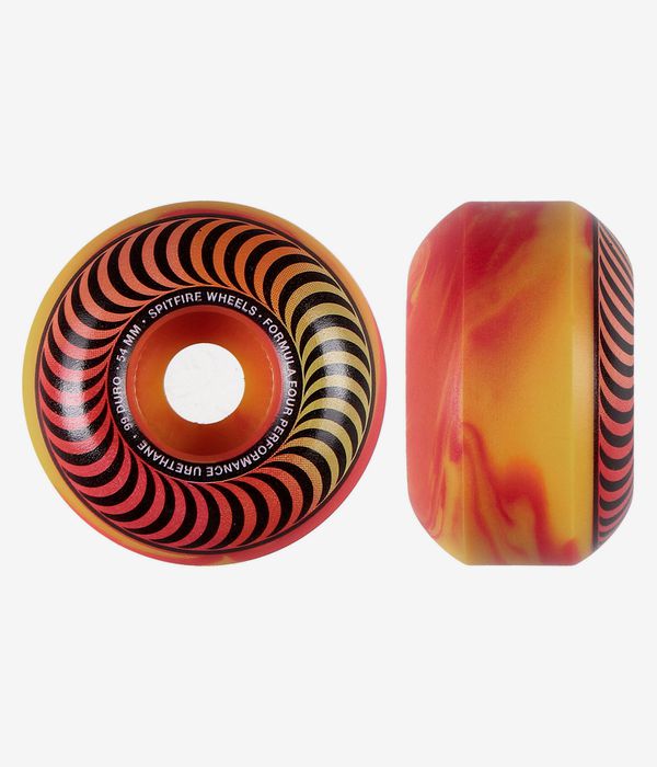 Spitfire Formula Four Multiswirl Classic Roues (yellow red) 54mm 99A 4 Pack