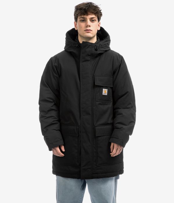 Shop Carhartt WIP Siberian Cold Parka Jacket (black black) online |  skatedeluxe