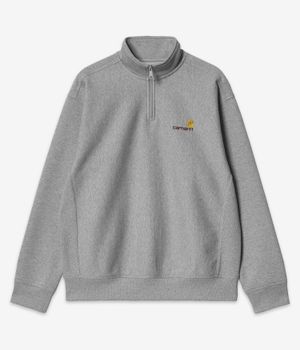 Carhartt WIP American Script Half Zip Sweater (grey heather)