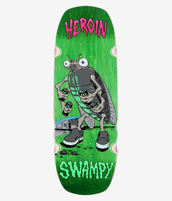 Heroin Skateboards Swampy Bug 10.75" Skateboard Deck (pink)