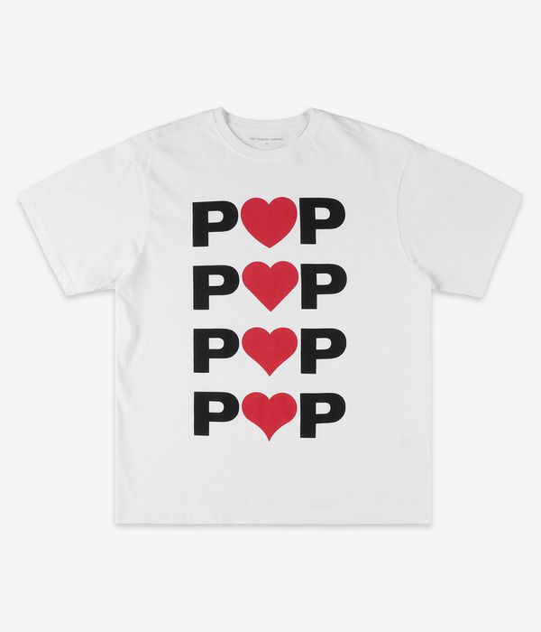 Pop Trading Company Hearts T-Shirt (white)