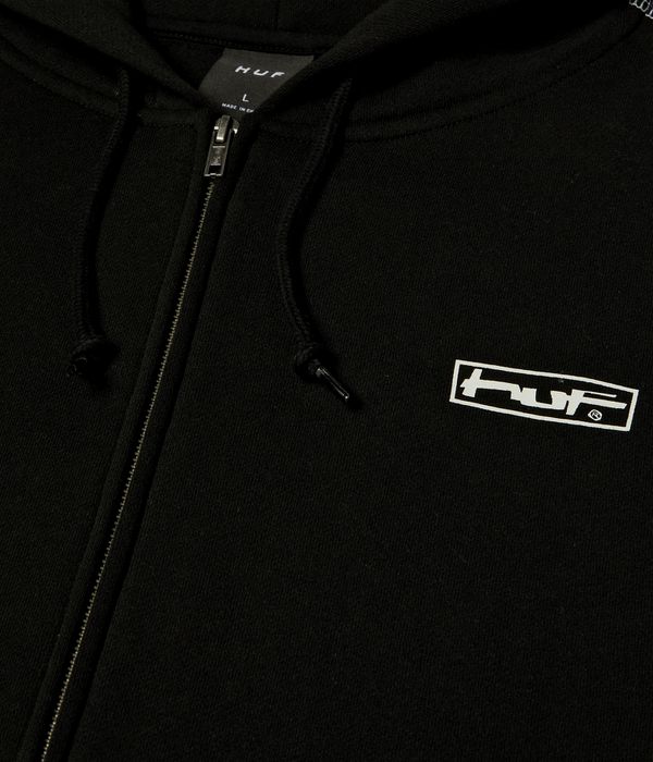 HUF Stretch Zip-Hoodie (black)