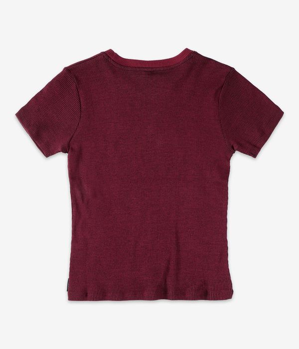 Iriedaily 2 Tone Rib T-Shirt women (black red)