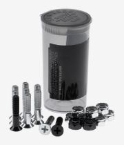 skatedeluxe Premium Bolts 1" Kit di montaggio (silver black) Intaglio a croce Testa svasata