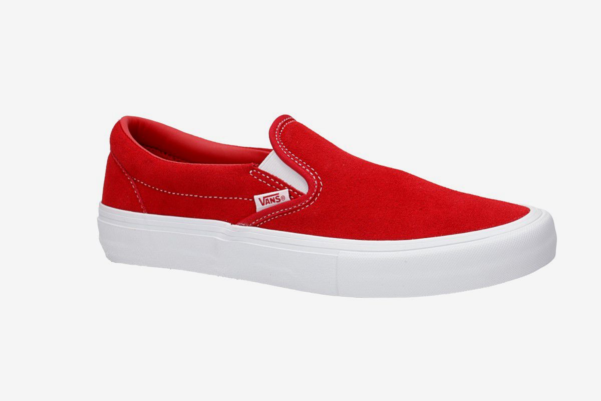 Vans Slip-On Pro Suede Shoes (red white)