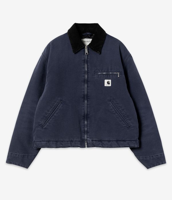Carhartt WIP W' OG Detroit Organic Dearborn Jacket women (dark navy black stone canvas)