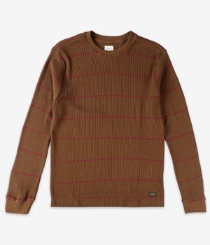 RVCA Dayshift Thermal Stripe Longues Manches (bombay brown)