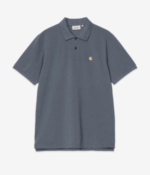 Carhartt WIP Chase Pique Polo-Shirt (cozy blue gold)