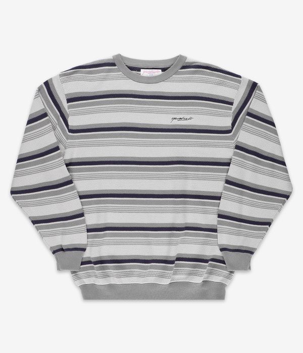 Yardsale Mirage Knit Sweatshirt (white grey black)