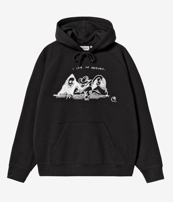 Carhartt WIP Pepe Friends Bluzy z Kapturem (black white)