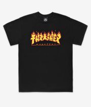Thrasher Godzilla Flame Camiseta (black)