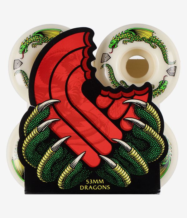 Powell-Peralta Dragons V4 Wide Rollen (offwhite) 53 mm 93A 4er Pack