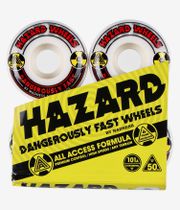 Madness Hazard Alarm Conical Roues (white red) 50mm 101A 4 Pack