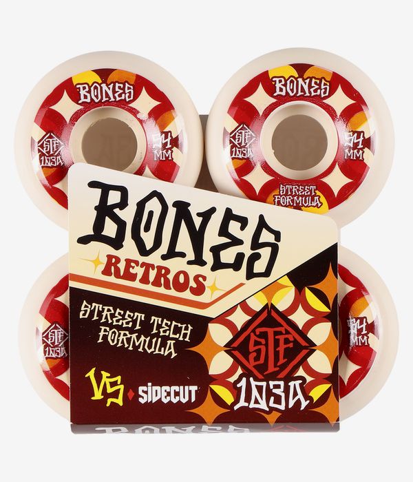 Bones STF Retros V5 Roues (white red) 54mm 103A 4 Pack