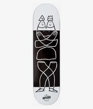 Inpeddo Smarty 8.5" Skateboard Deck (black white)