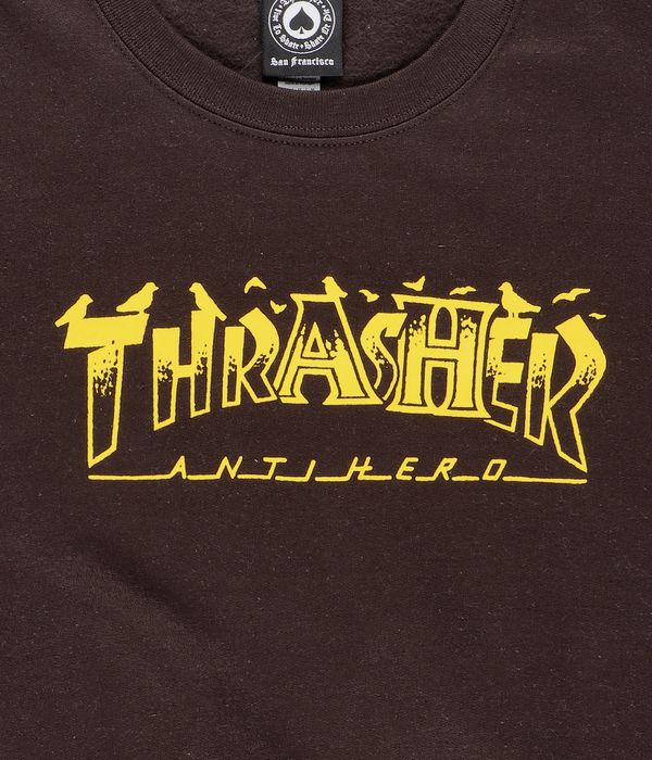 Thrasher x Anti Hero Pigeon Mag Jersey (dark chocolate)