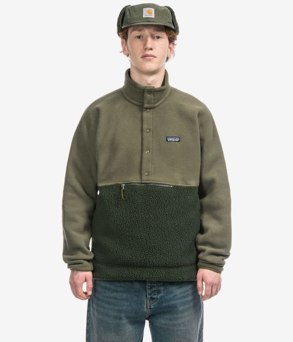 Patagonia Retro Pile 1/2 Snap Jacke (old growth green)