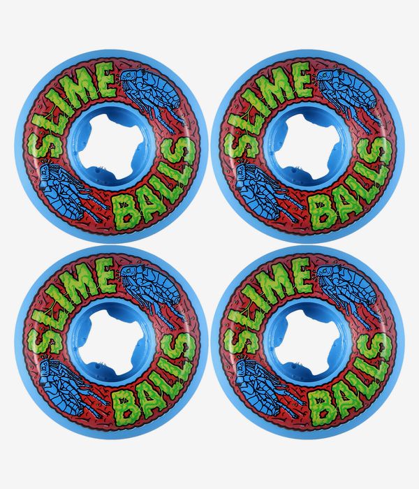 Santa Cruz Flea Balls Speed Balls Slime Balls Wheels (green multi) 53mm 99A 4 Pack