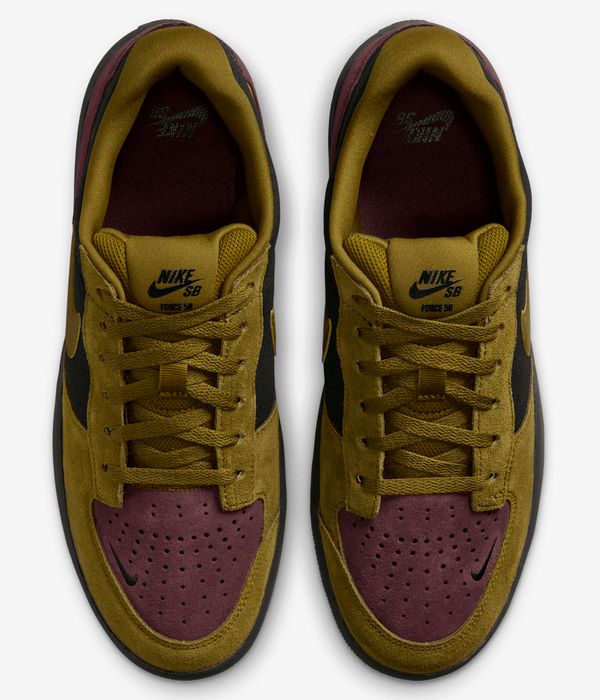 Nike SB Force 58 Chaussure (black olive flak burgundy crush)
