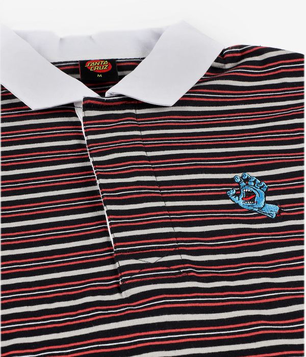 Santa Cruz Mini Hand Stripe Polo Longsleeve (black stone stripe)