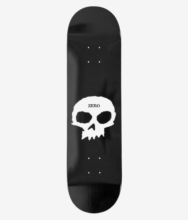 Zero Team Single Skull 8.25" Skateboard Deck (black)