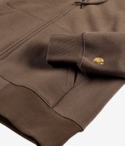 Carhartt WIP Chase Bluza z Kapturem na Zamek (chocolate gold)